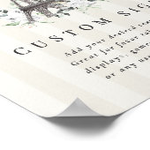 パリ開花ブライダルシャワーカスタムサインテンプレート ポスター (角)