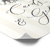 パリ開花ブライダルシャワーカード&ギフトサイン ポスター (角)