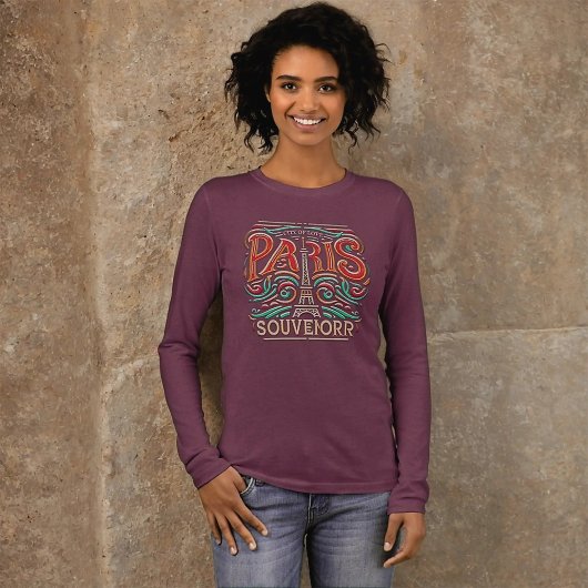 パリ開花ラブシンフォニーロングスリーブ トライブレンドTシャツ