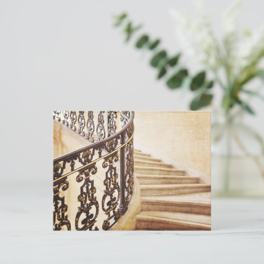 パリ階段写真はがき ポストカード (スタンド正面)