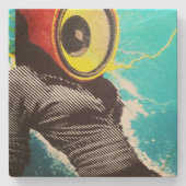 "パリ電気"は砂岩です ストーンコースター (正面)