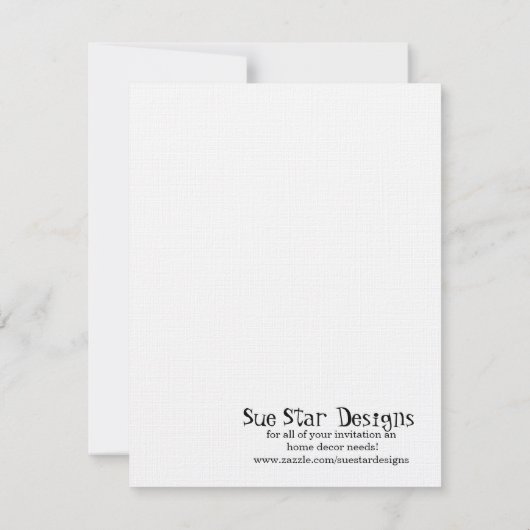 パリ青のダマスク織の平らなサンキューカードの結婚 サンキューカード (裏面)