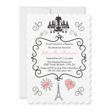 パリ風のテーマ - 花嫁お披露目パーティー招待状