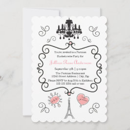パリ風のテーマ - 花嫁お披露目パーティー招待状 招待状