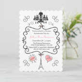 パリ風のテーマ - 花嫁お披露目パーティー招待状 招待状 (スタンド正面)