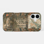 パリ風の庭園広場 iPhone 16ケース (裏面横)