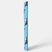 パリ飛んでいるでハートバルーン付きフクロウ SAMSUNG GALAXYケース (裏面横)