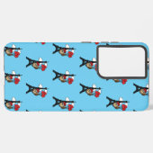 パリ飛んでいるでハートバルーン付きフクロウ SAMSUNG GALAXYケース (左側面)