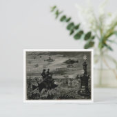 パリ飛んでいるス上空の機械 ポストカード (スタンド正面)