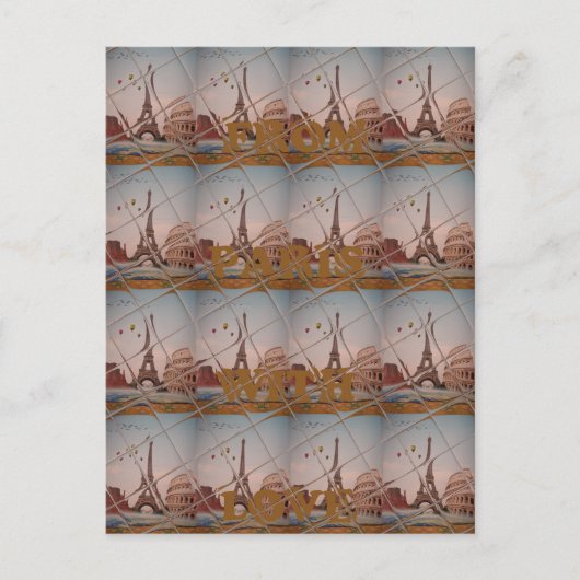 パリ魅力的からラブジャイムパリデザイン ポストカード (正面)