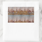 パリ魅力的からラブジャイムパリデザイン 長方形シール (バッグ)