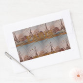 パリ魅力的からラブジャイムパリデザイン 長方形シール (封筒)