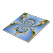 パリ魔法:幾何学的エッフェルタワーデザイン タイル (側面)