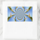 パリ魔法:幾何学的エッフェルタワーデザイン 長方形シール (バッグ)