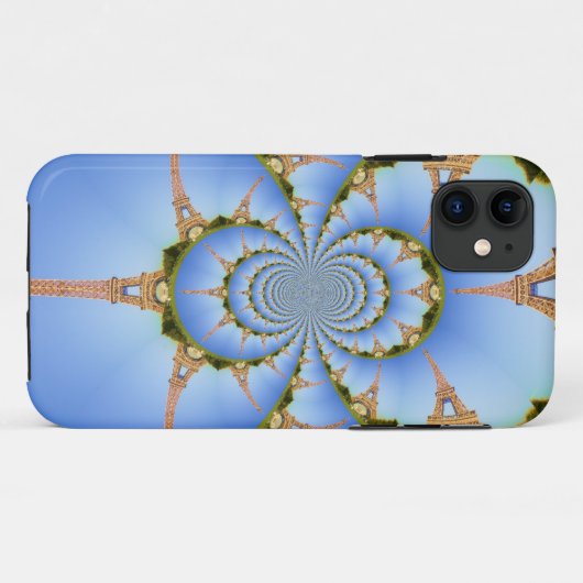 パリ魔法:幾何学的エッフェルタワーデザイン Case-Mate iPhoneケース (裏面(横))