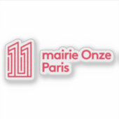 パリ11区のロゴ シール (正面)