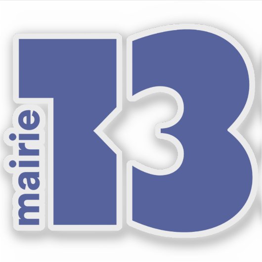 パリ13区のロゴ シール (正面)