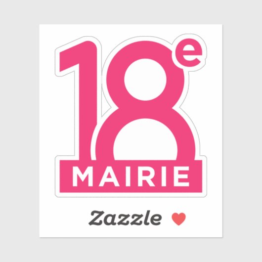 パリ18区のロゴ シール (シート)