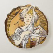 パリ1900、アルフォンスミュシャ装飾用クッション ラウンドクッション (裏面)