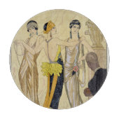 パリ1920-30年の判断(pochoirのプリント) カッティングボード (正面)