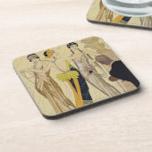 パリ1920-30年の判断(pochoirのプリント) コースター (左側)