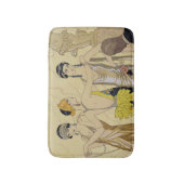 パリ1920-30年の判断(pochoirのプリント) バスマット (正面縦)