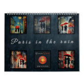 パリ2024で雨が降っている –  カレンダー (カバー)