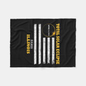 パリ2024 太陽の Eclipse 2024 040824 Eclipse フリースブランケット (正面(横))