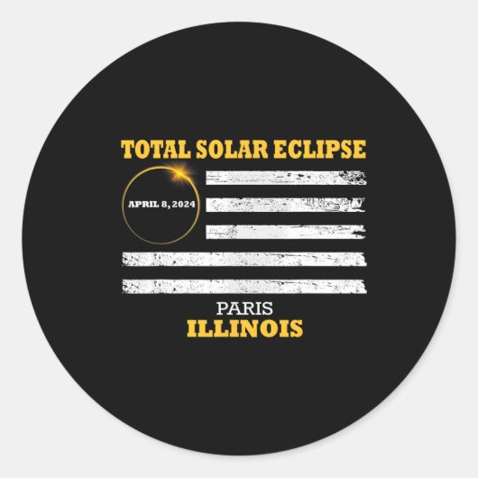 パリ2024 太陽の Eclipse 2024 040824 Eclipse ラウンドシール (正面)
