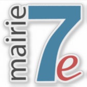 パリ7区のロゴ シール (正面)