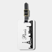 "パリ"の荷物のラベル ラゲッジタグ (正面縦)