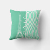 パリ;アクアマリンシェブロン クッション (裏面)