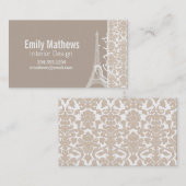 パリ;アーモンドカラーダマスクパターン 名刺 (正面/裏面)