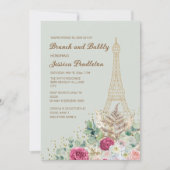 パリ・イブリ・タワー ブライダルシャワー ブランチとバブル 招待状 (正面)