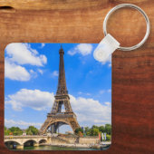 パリ、エッフェルタワーとセーヌ川、フランス。 キーホルダー (裏面)