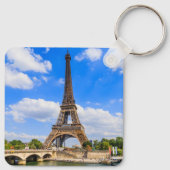 パリ、エッフェルタワーとセーヌ川、フランス。 キーホルダー (裏面)
