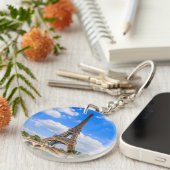 パリ、エッフェルタワーとセーヌ川、フランス。 キーホルダー (正面右)