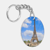 パリ、エッフェルタワーとセーヌ川、フランス。 キーホルダー (正面左)