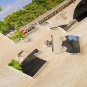 パリ、エッフェルタワーとセーヌ川、フランス。 ジグソーパズル (側面)