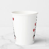 パリ、エッフェルタワーと赤いハートバルーン 紙コップ (右)