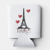 パリ、エッフェルタワーと赤いハートバルーン 缶クーラー (裏面)