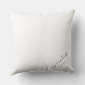 パリ、エッフェルタワーピンクボウフランスのホワイトモダン クッション (裏面)