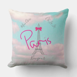パリ、エッフェルタワーボンジュールフランスのモダン クッション