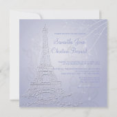 パリ,エッフェルタワー結婚式招待状 招待状 (裏面)