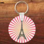 パリ：エッフェルタワー：ベクトルスケッチ：キーチェーン キーホルダー (正面)