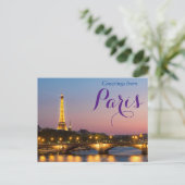 パリ・エッフェル塔の旅の絵葉書 ポストカード (スタンド正面)
