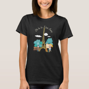パリ・エッフェル塔への旅 女性へのフランスギフト Tシャツ