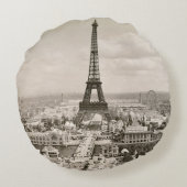 パリ: エッフェル塔1900年 ラウンドクッション (裏面)
