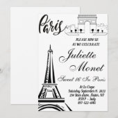 パリ エッフェル塔 スイート16 招待状 (正面/裏面)