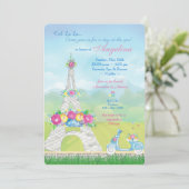 パリ エッフェル塔 フランス テーマパーティー 招待状 (スタンド正面)